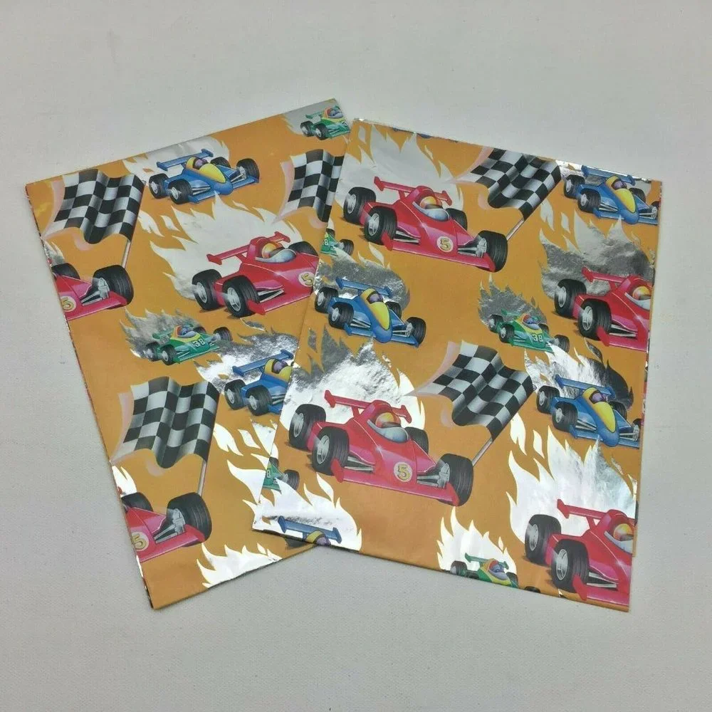 Sports Racing Boy Gift Printed Wrapping Paper Present Golf Baseball Basketball